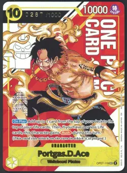 2025 One Piece EN Serialized Top Prize #OP07-119 Portgas D. Ace 0287/1000 - Image 1