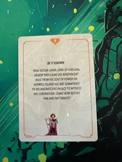 Disney Lorcana: Reign of Jafar - Story Lore Card: Card #1 - Image 1