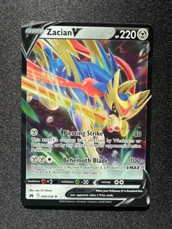 Zacian V 095/159 Crown Zenith Sea & Sky Ultra Rare Holo Promo Pokemon Card - Image 1