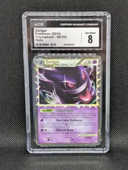 CGC 8 Gengar Prime 94/102 Triumphant Ultra Rare Holo Pokemon Card - Image 3
