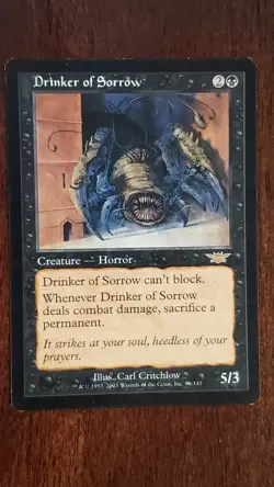 Drinker of Sorrow Legions EX/LP 66/145 MTG Magic the Gathering Creature Rare - Image 3