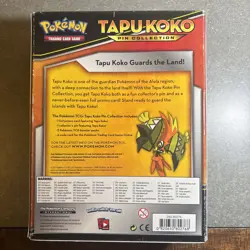 Pokemon Tapu Koko Pin Collection Box Sealed with Promo Card - Image 2