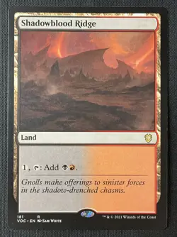 MTG Commander: Innistrad Crimson Vow #181 Shadowblood Ridge NM - Image 1