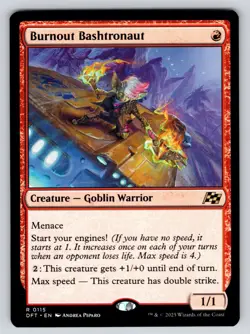 Burnout Bashtronaut R Aetherdrift 115 NM DFT MTG Magic TCG Rare - Image 1