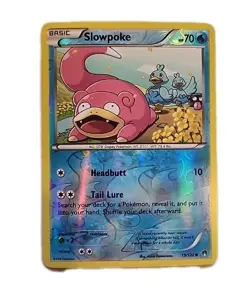 POKEMON CARD SLOWPOKE REVERSE HOLO 19/122 NO 079 DOPEY POKEMON TCG CCG - Image 1