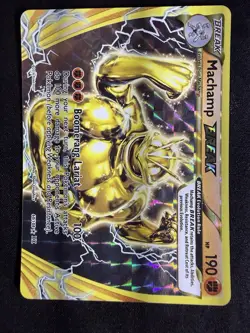 Pokemon TCG Evolutions Full Art Ultra Rare Holo Card Machamp Break 60/108 XY NM - Image 1