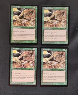 MTG 4x Muscle Sliver Playset Tempest Magic The Gathering Unplayed - Image 1