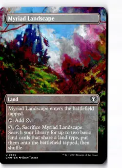 Myriad Landscape (Borderless) 660 Commander Masters Magic: The Gathering LP - Image 1
