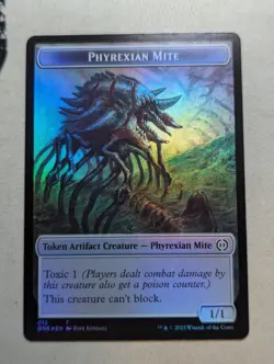 Token - Phyrexian Mite & Phyrexian Mite - MTG - ONE 011 & 012 - FOIL - Image 2
