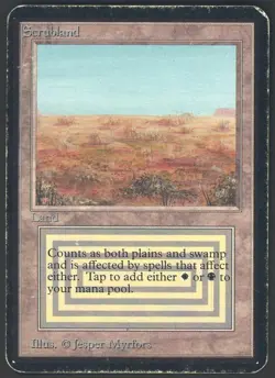 1993 MTG Magic The Gathering Alpha Scrubland - Image 1