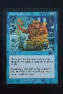 Magic The Gathering MTG FRANTIC SEARCH Urza's Legacy LP Lightly Played - Image 1