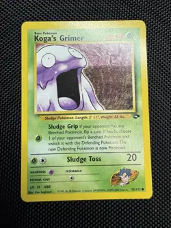 Pokemon TCG - Koga's Grimer 78/132 Gym Challenge Common LP - Image 1