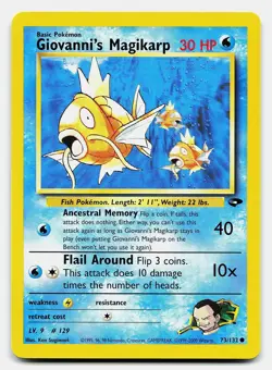 GIOVANNI'S MAGIKARP GYM CHALLENGE 73/132 NM COMMON POKEMON UNLIMITED - Image 2