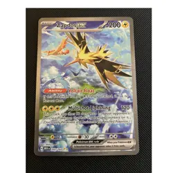 Pokemon Zapdos ex Ultra Rare Full Art Holo Scarlet & Violet 151 202/165 English - Image 1