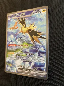 Pokemon Zapdos ex Ultra Rare Full Art Holo Scarlet & Violet 151 202/165 English - Image 2