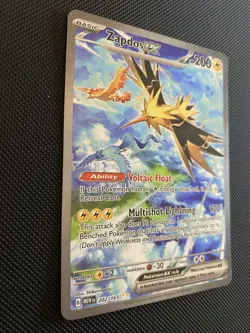 Pokemon Zapdos ex Ultra Rare Full Art Holo Scarlet & Violet 151 202/165 English - Image 3