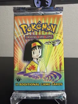 Gym Heroes 1st Edition Erika Pokemon Trading Card WOTC Booster Pack New Sealed - Image 3