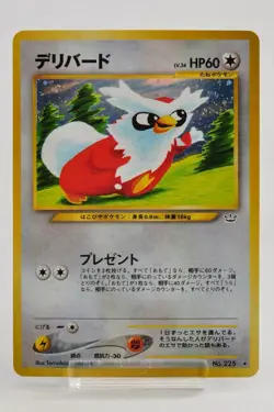 Pokemon card Delibird No.225 Holo Rare Old Back Neo Revelation 2000 Japanese - Image 1
