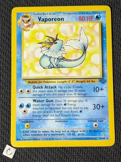 Vaporeon 28/64 - Jungle Unlimited Non-Holo Rare Pokemon TCG MP - Image 1