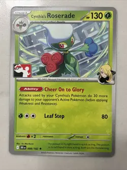 Pokemon Cynthia's Roserade 008/182 Prize Pack Series 8 Card Non-Holo - Image 2