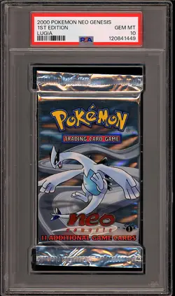 Pokemon 2000 WOTC 1st Edition Neo Genesis Lugia Sealed Booster Pack PSA 10 - Image 1