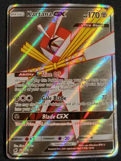 Pokemon 2017 Sm-Crimson Invasion Kartana GX Ultra Rare Full Art Holo 106/111 - Image 1