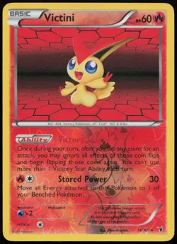 Victini 14/101 LP Noble Victories Rare Holo Reverse Holo Pokemon - Image 1