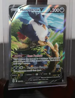 2022 POKEMON BRILLIANT STARS HONCHKROW V 162/172 ATLERNATE ART TCG HOLO - Image 2