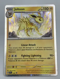 Pokemon Prismatic Evolution Jolteon 169 Black Star Promos Cosmos Holo Rare NM - Image 2