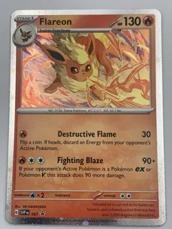 Pokemon Prismatic Evolution Flareon 167 Black Star Promos Cosmos Holo Rare NM - Image 1