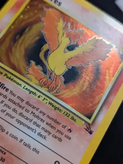 Moltres 12/62 Fossil Pokemon LP Holo - Image 3