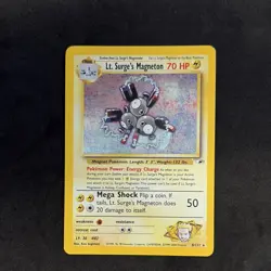 Pokemon TCG Lt. Surge's Magneton Gym Heroes 8/132 Holo Rare Stage 1 HP70 50 - Image 1