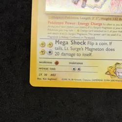 Pokemon TCG Lt. Surge's Magneton Gym Heroes 8/132 Holo Rare Stage 1 HP70 50 - Image 5
