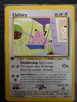 1st Edition Clefairy (30/111) Neo Genesis Regular Uncommon Vintage WOTC NM - Image 1