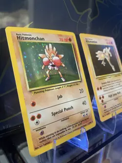 Pokemon Base Set Holo Hitmonchan & Hitmonlee 1999 Wizards of the Coast Lot - Image 3