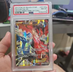 2017 POKEMON XY BLACK STAR PROMO PREM TRAINER XY COLL FULL ART/YVELTAL EX PSA 8 - Image 1