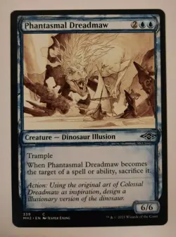 PHANTASMAL DREADMAW Showcase sketch Magic the Gathering Modern Horizons 2 MTG - Image 1