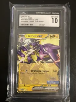 Pokemon Black Star Promo Toxtricity EX 2023-24 Illustration Contest #215 CGC 10 - Image 1