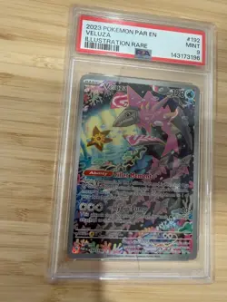 2023 POKEMON PAR EN-PARADOX RIFT ILLUSTRATION RARE #192 VELUZA PSA 9 - Image 1
