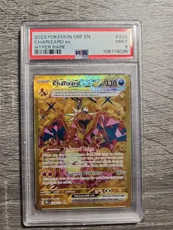 2023 POKEMON OBF EN-OBSIDIAN FLAMES HYPER RARE #228 CHARIZARD EX PSA 9 - Image 1