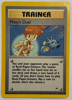 Misty's Duel Common Unlimited Gym Heroes 123/132 LP Pokemon TCG - Image 1