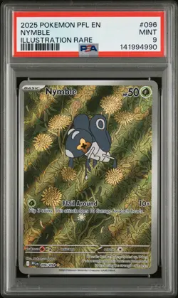 Nymble 096/094 Illustration Rare Pfl En-phantasmal Flames Pokemon PSA 9 - Image 1