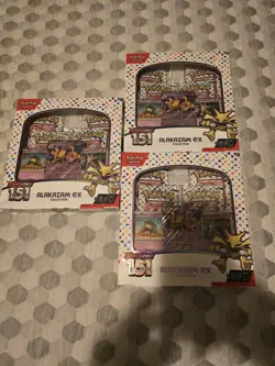 Pokemon Scarlet & Violet 151 Alakazam ex Collection Box Lot (3) - Image 1