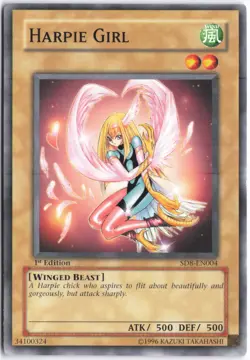 Yugioh - Harpie Girl SD8-EN004 1st Edition - Structure Deck: Lord of the Storm - Image 1