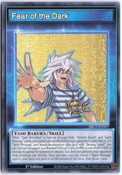 Yugioh - Fear of the Dark SBC2-ENS05 1st Edition - Speed Duel: Battle City Final - Image 1