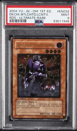 2004 YU-GI-OH! RDS-RISE OF DESTINY DEKOICHI THE BATTLECHANTED LOCOMOTIVE PSA 9 - Image 1