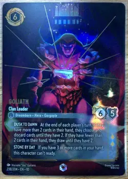 Disney Lorcana Whispers in the Well Goliath Clan Leader Enchanted 238/204 - Image 1