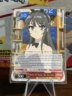 Weiss Schwarz Bunny Girl Senpai, Mai Sakurajima Rascal does not dream NM RR - Image 1