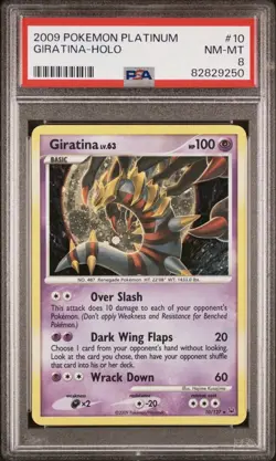 2009 Pokemon Platinum Base Set Giratina 10/127 Holo Rare Card PSA 8 LOW POP - Image 1