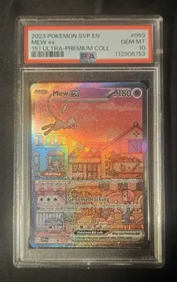 Mew ex 053 Sv: Scarlet & Violet Promo Cards Holo. GEM MINT. PSA 10 💎 - Image 1